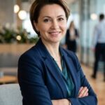 Профессиональный портрет российского бизнесмена, уверенный взгляд, студийное освещение, высокое качество.